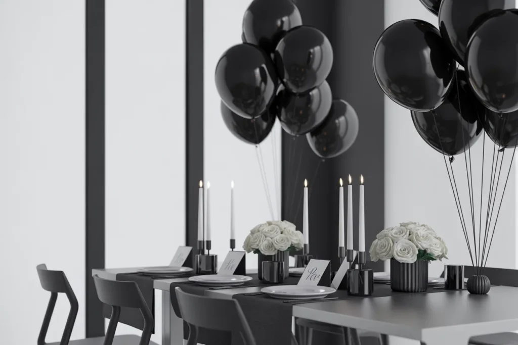 Black And White Birthday Clean Modern Look
