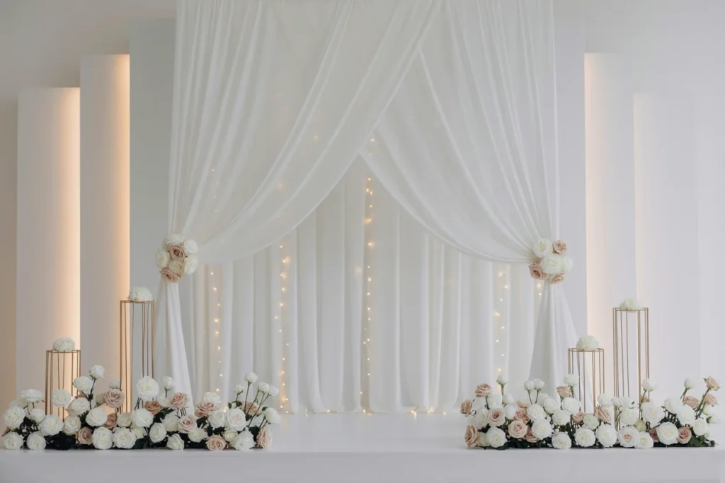 Minimal Bridal Stage Elegant Backdrop