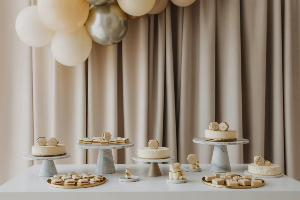 Minimal Dessert Table Stylish Sweet Setup