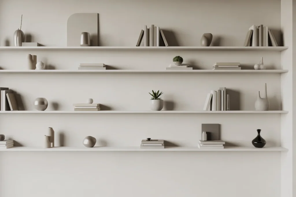 Minimal Shelf Styling Clean Organized Display