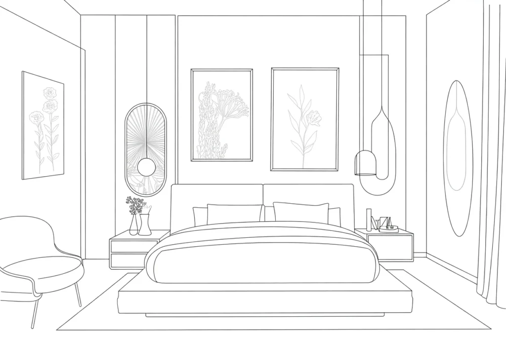 Minimalist Line Art Elegant Wall Styling