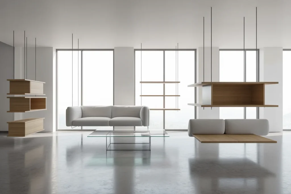 Floating Furniture Open Spacious Layout Idea