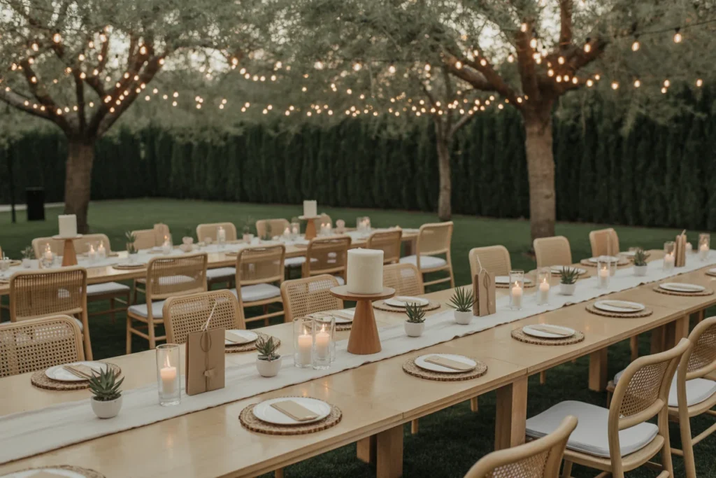 Minimal Outdoor Decor Elegant Garden Party