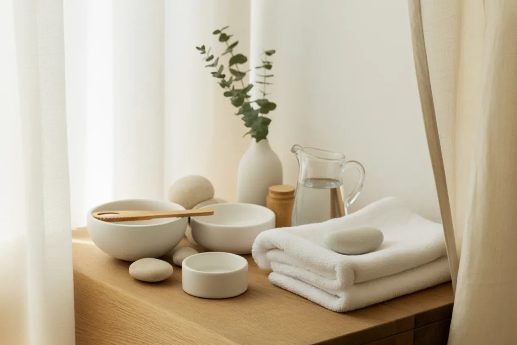 Minimal Accessories Clean Spa Room Style