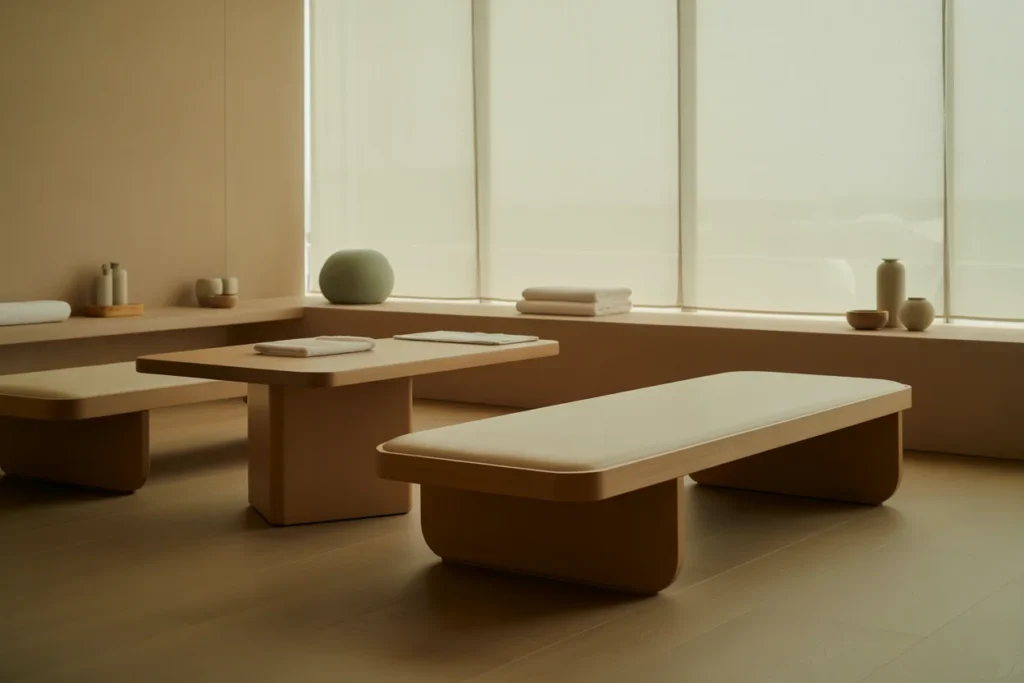 Minimalist Furniture Clean Spa Room Layout