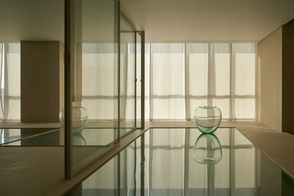 Glass Elements Light Spa Room Reflection