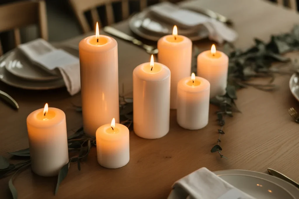 Minimal Candle Decor Warm Romantic Vibes