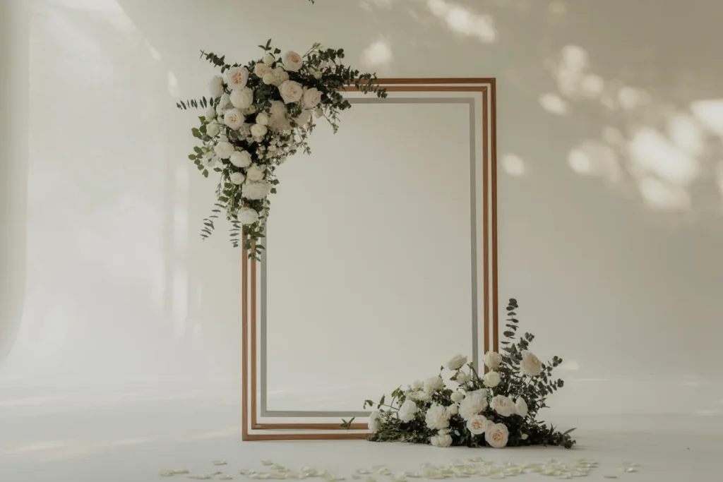 Minimal Wedding Arch Modern Elegant Style