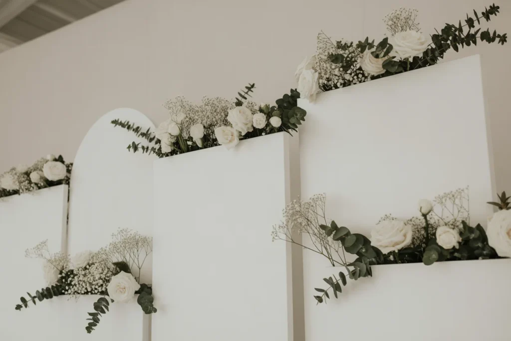 Minimal Wedding Floral Wall Elegant Feature