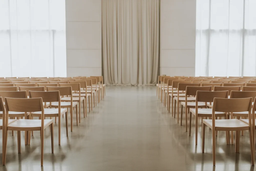 Minimal Wedding Chairs Elegant Simple Setup