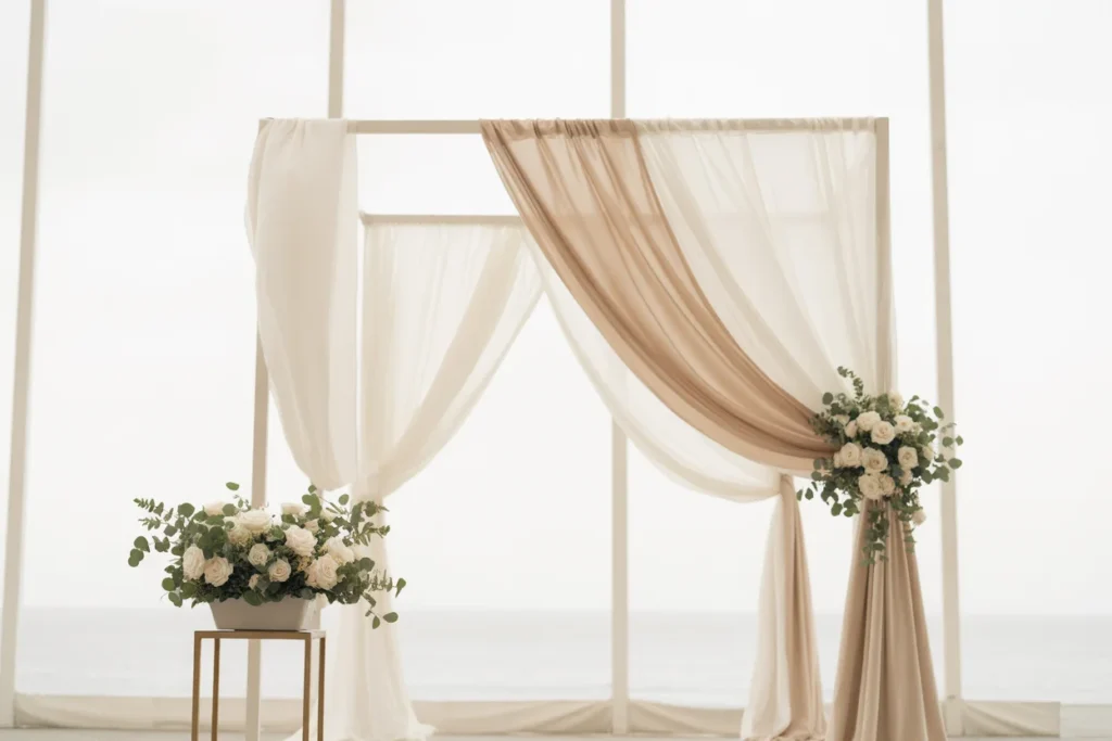 Minimal Wedding Stage Soft Romantic Design