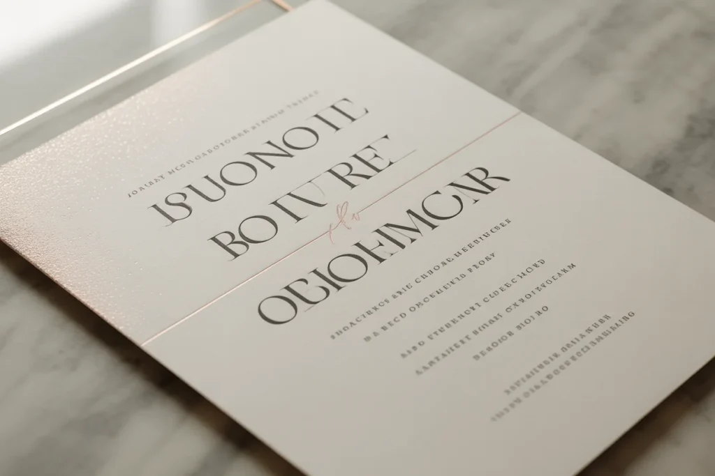 Minimal Wedding Invitation Elegant Paper Style