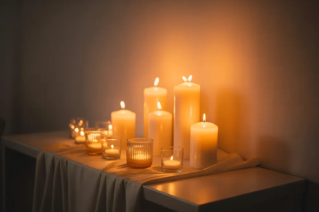 Minimal Wedding Lighting Candle Romantic Glow