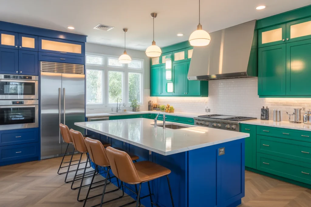 Bold Color Kitchens Vibrant Modern Aesthetic