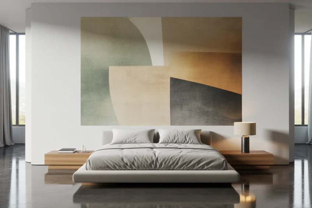 Large Statement Art Bold Bedroom Focal Point