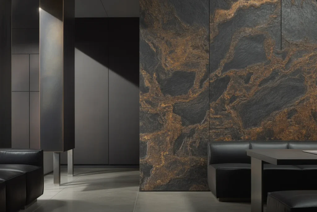 Iron Ore Dark Modern Dramatic Paint Style