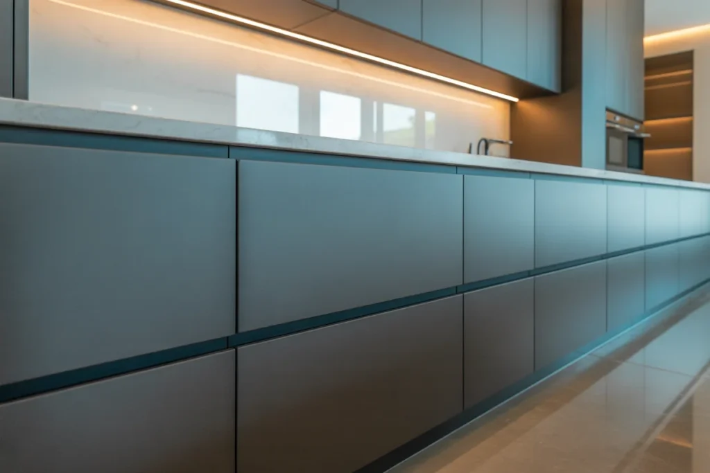 Matte Finishes Modern Soft Kitchen Look Design