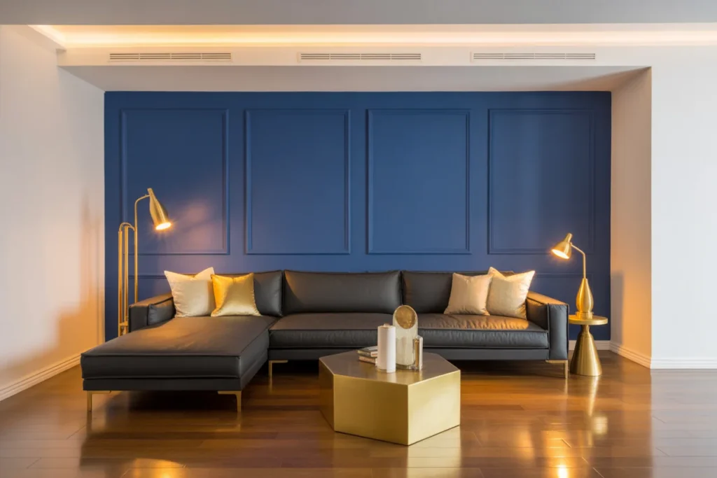 Naval Blue Bold Statement Accent Wall Style