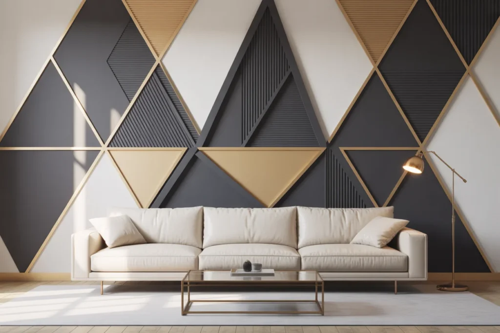 Geometric Wall Design Modern Visual Interest