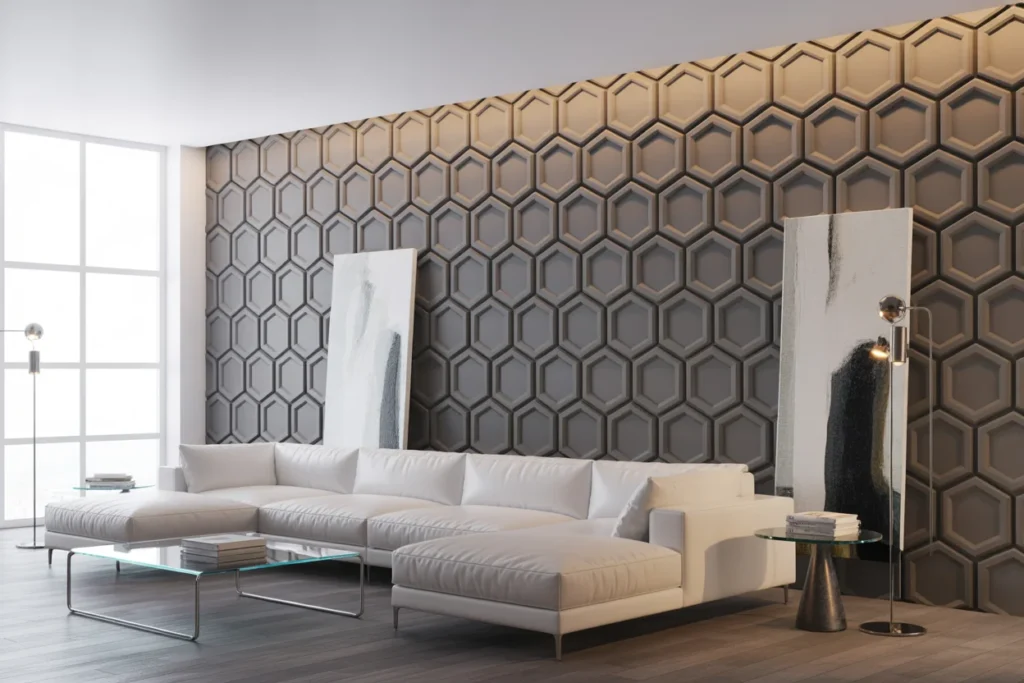 Textured Walls Unique Living Room Accent Style