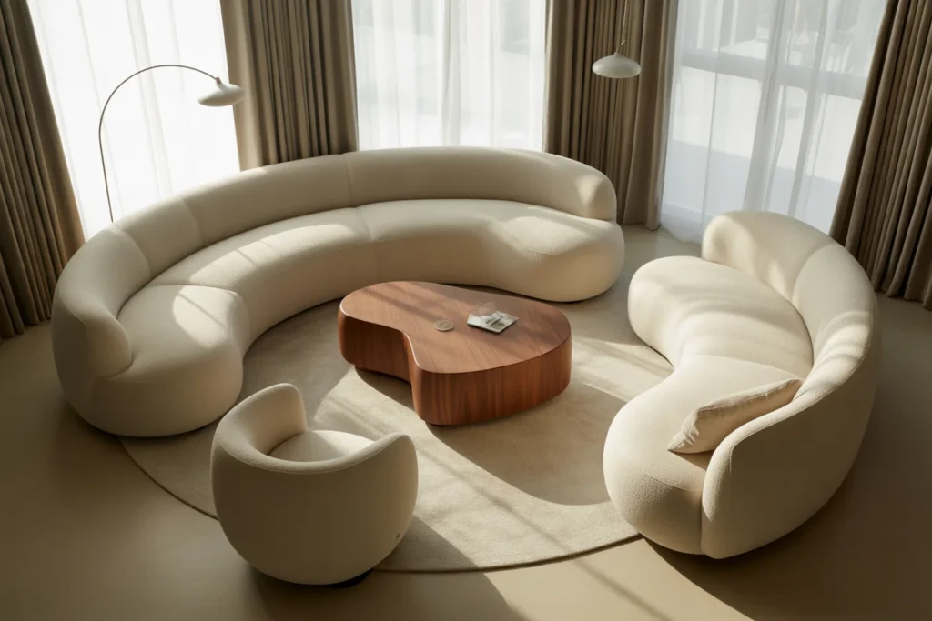 Curved Furniture Soft Modern Design Trend