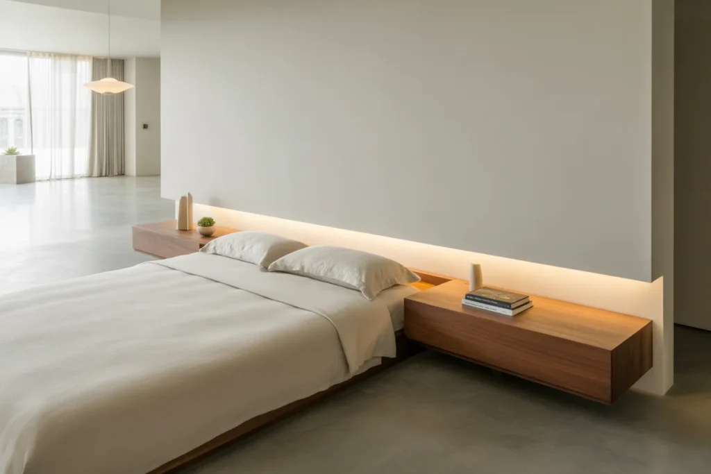 Floating Nightstands Open Spacious Design