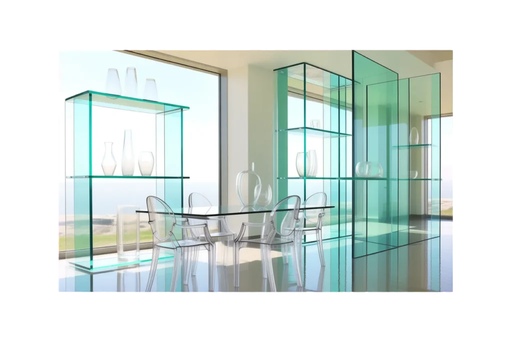 Glass Decor Clean Transparent Modern Style