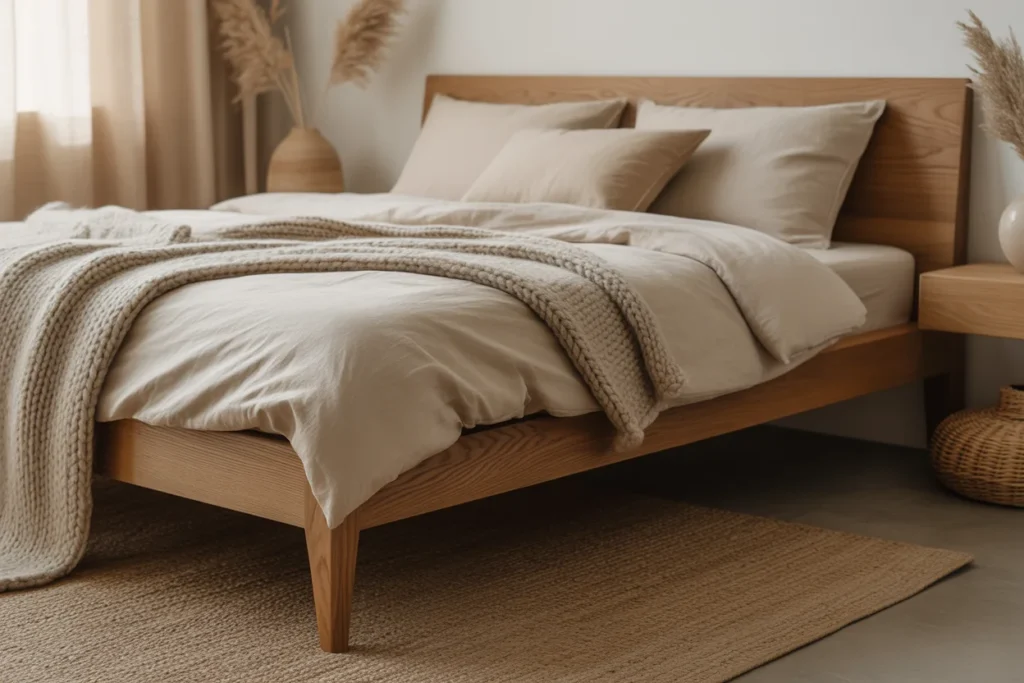 Wooden Bed Frames Warm Natural Design