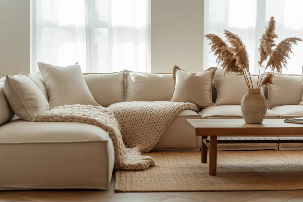 Soft Linen Textiles Warm Cozy Texture