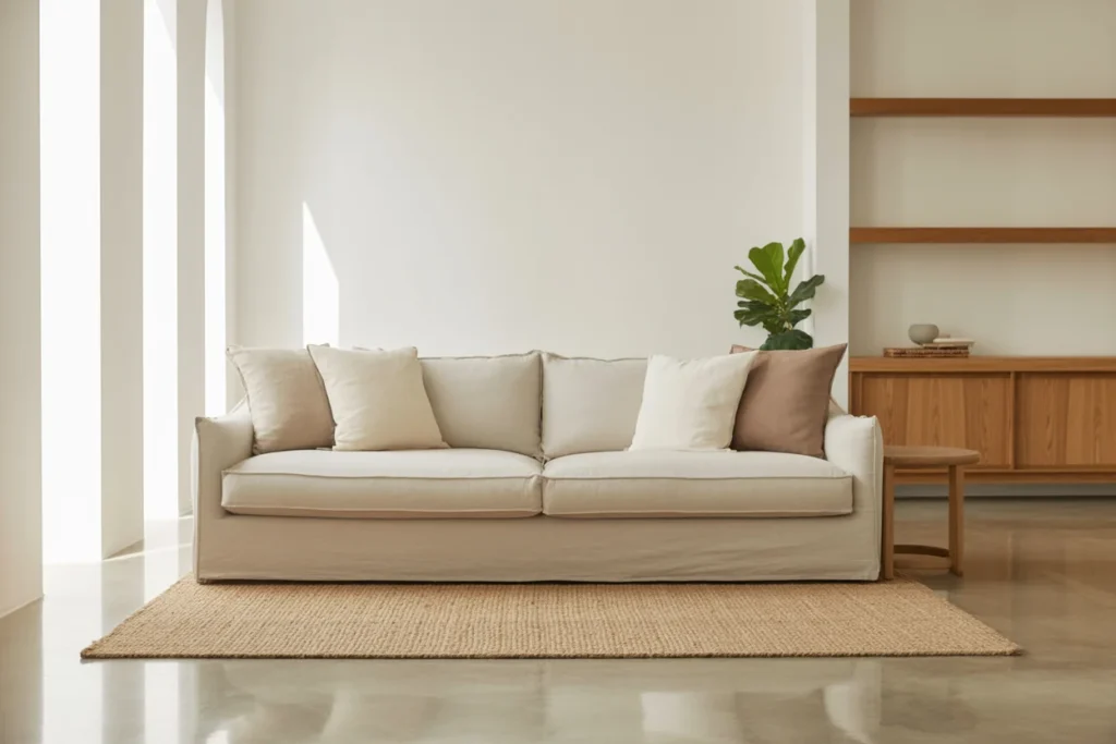 Minimal Sofa Design Cozy Clean Comfort