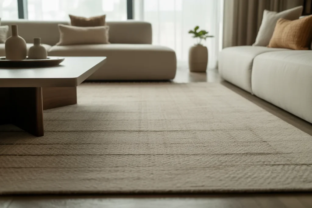 Neutral Rugs Cozy Minimal Floor Design