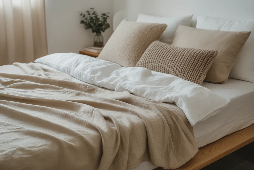 Soft Linen Bedding Cozy Relaxing Space