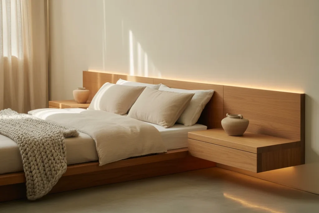 Floating Nightstands Clean Bedroom Look