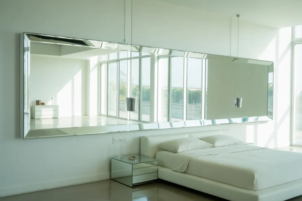 Wall Mirrors Brighten And Expand Bedroom Space