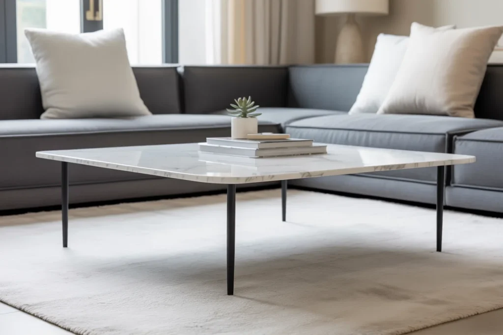 Minimal Coffee Table Sleek Room Center
