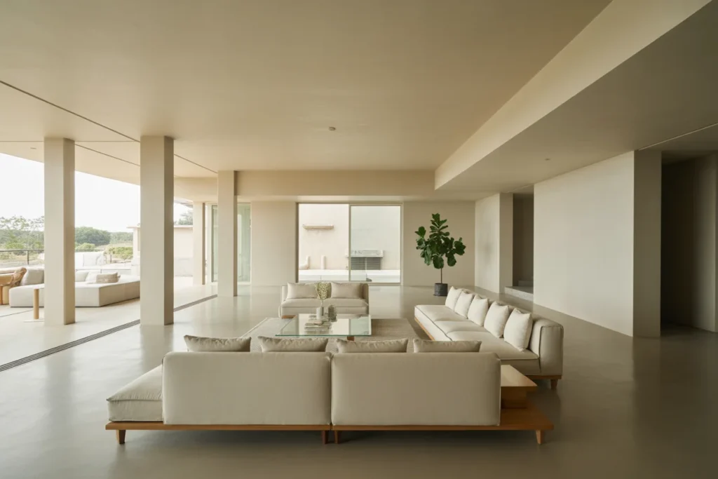 Open Space Layout Airy Modern Interior