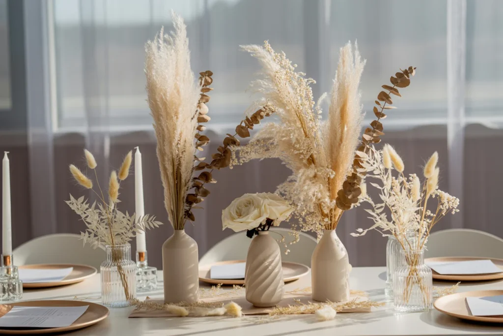 Dried Flower Decor Elegant Rustic Style