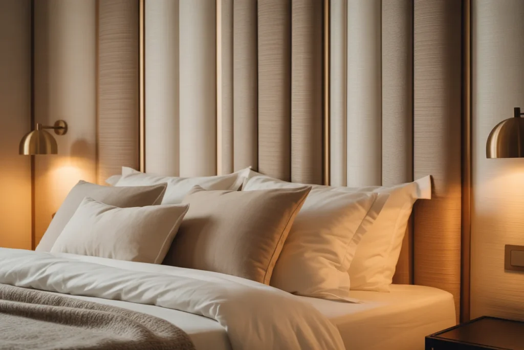 Fabric Panels Wall Soft Elegant Bedroom Look
