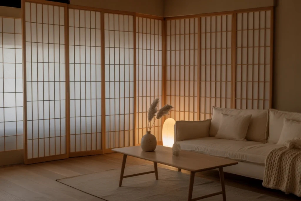 Shoji White Warm Soft Minimal Neutral Look