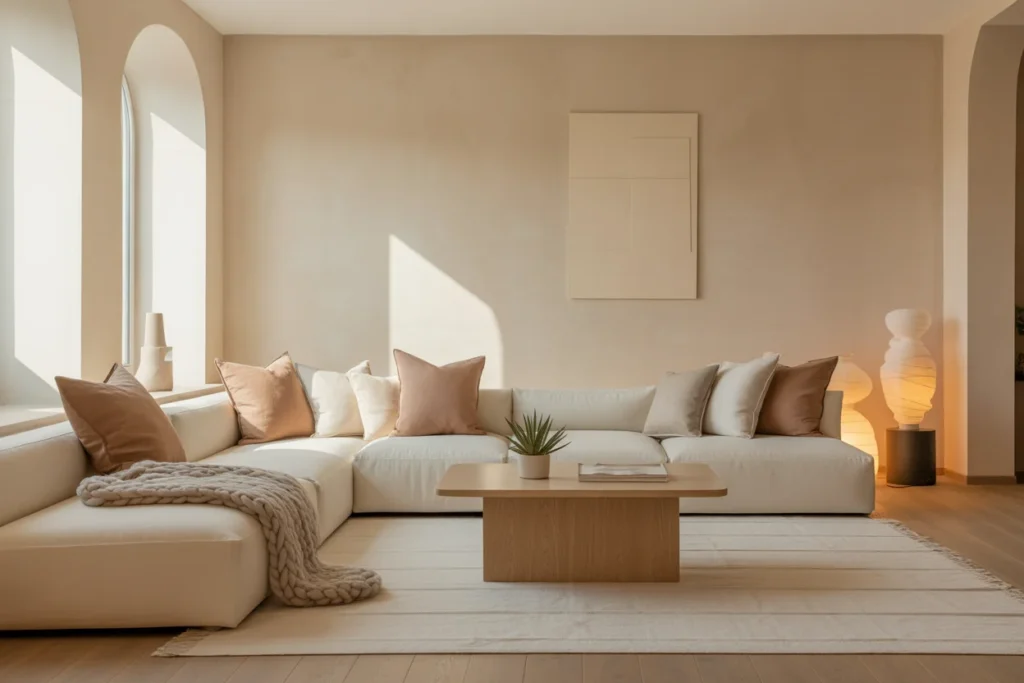 Beige Decor Soft Cozy Minimal Interior Style