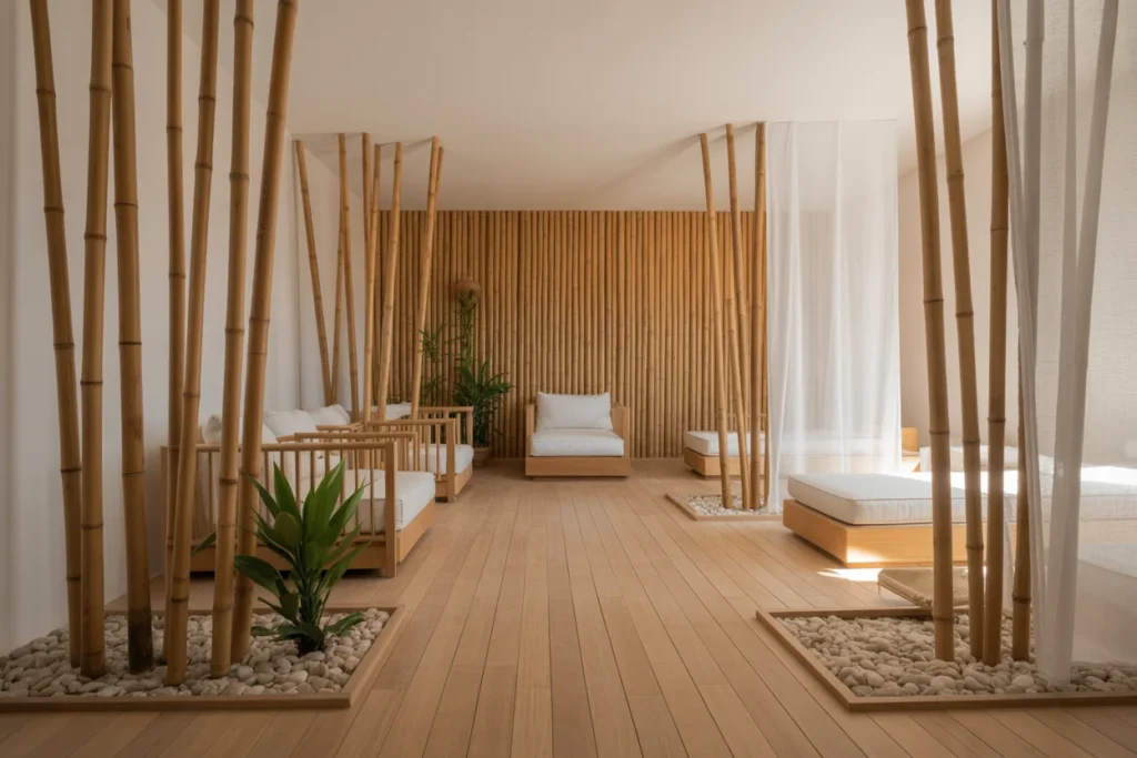 Bamboo Decor Natural Spa Room Simplicity