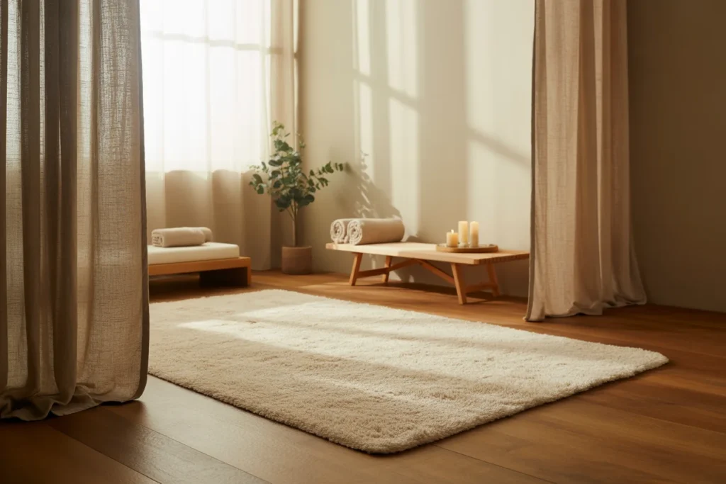 Soft Rugs Cozy Spa Room Floor Comfort