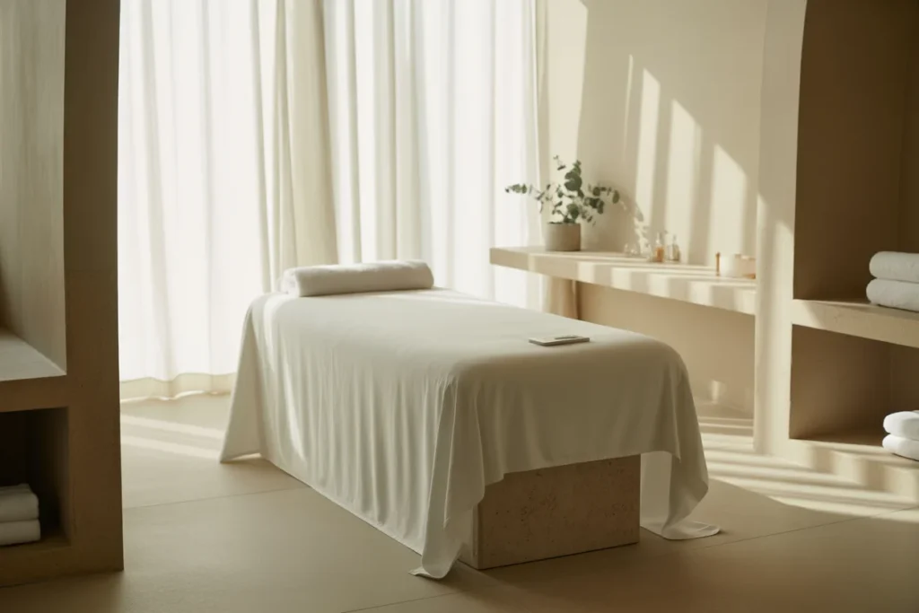White Linen Textiles Soft Spa Room Comfort