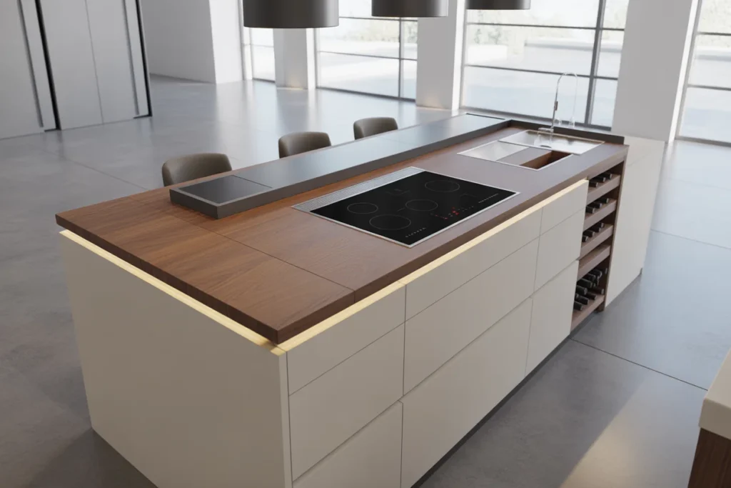 Multifunctional Kitchen Island Smart Space Use