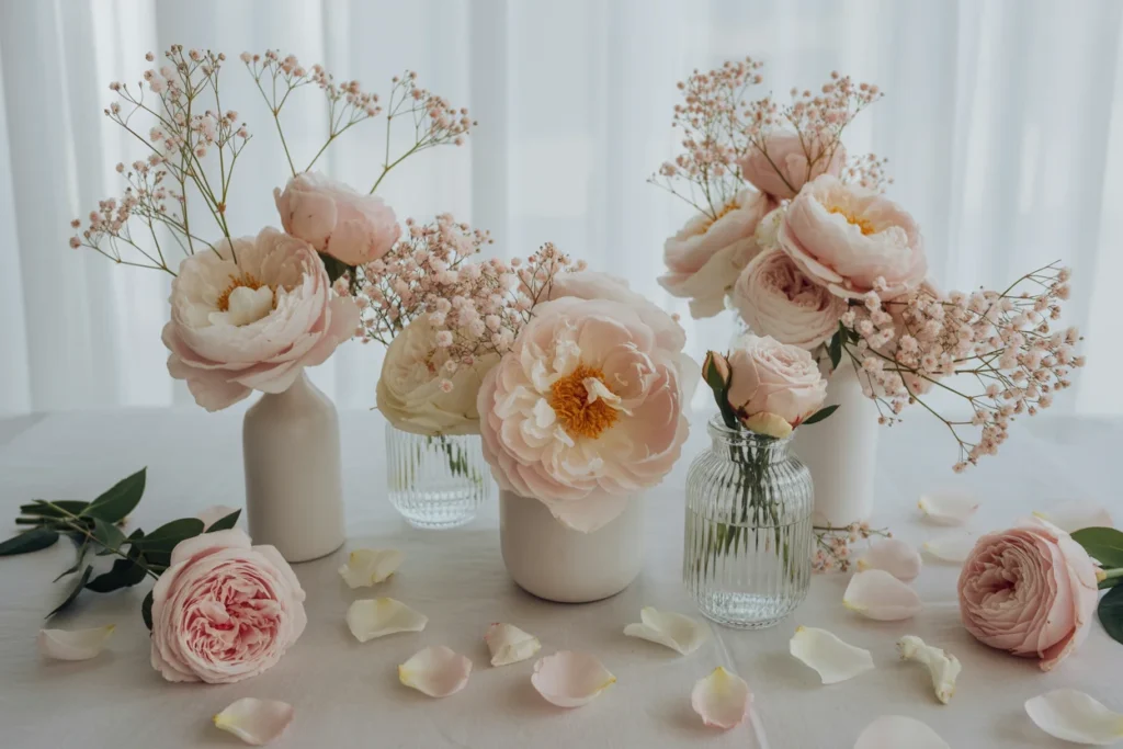Soft Pink Florals Minimal Romantic Style