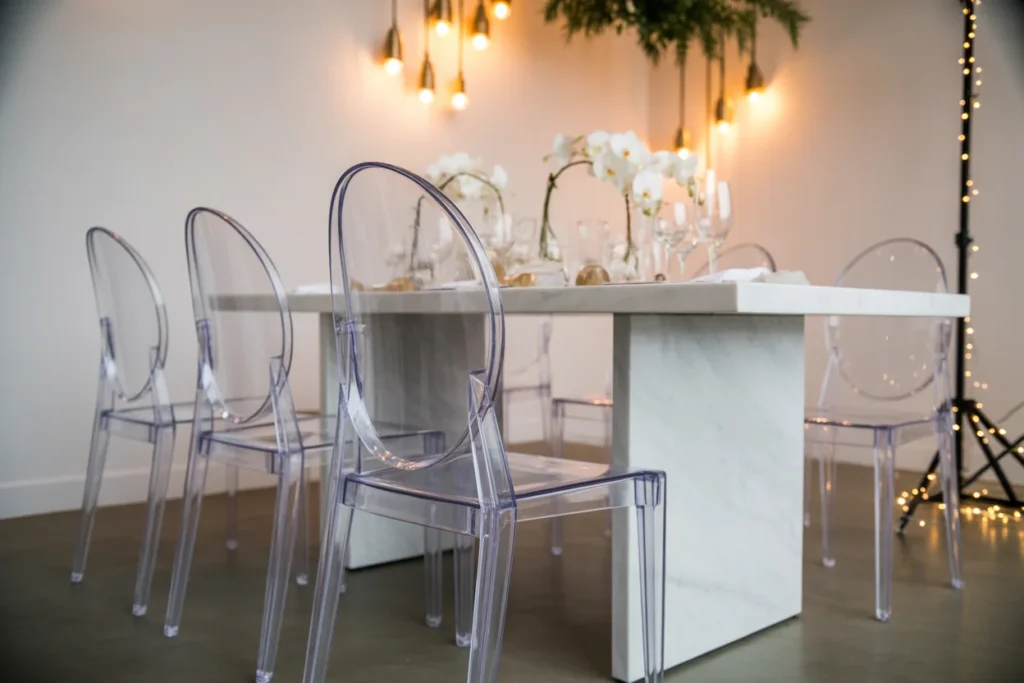 Acrylic Decor Modern Elegant Engagement Setup
