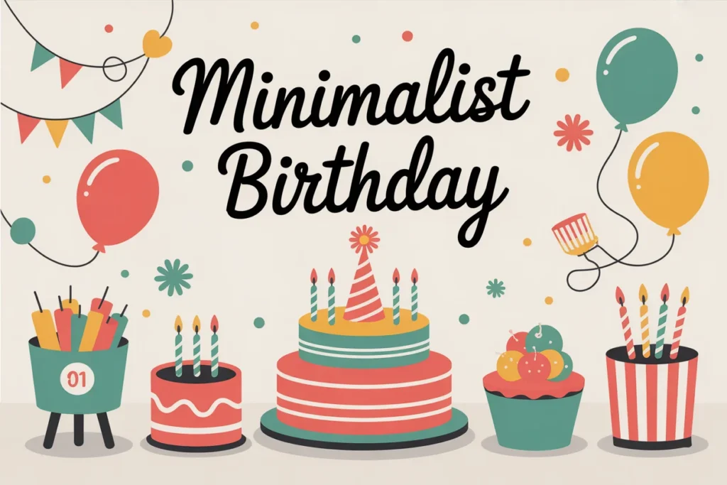 Minimal Banner Simple Birthday Message Style
